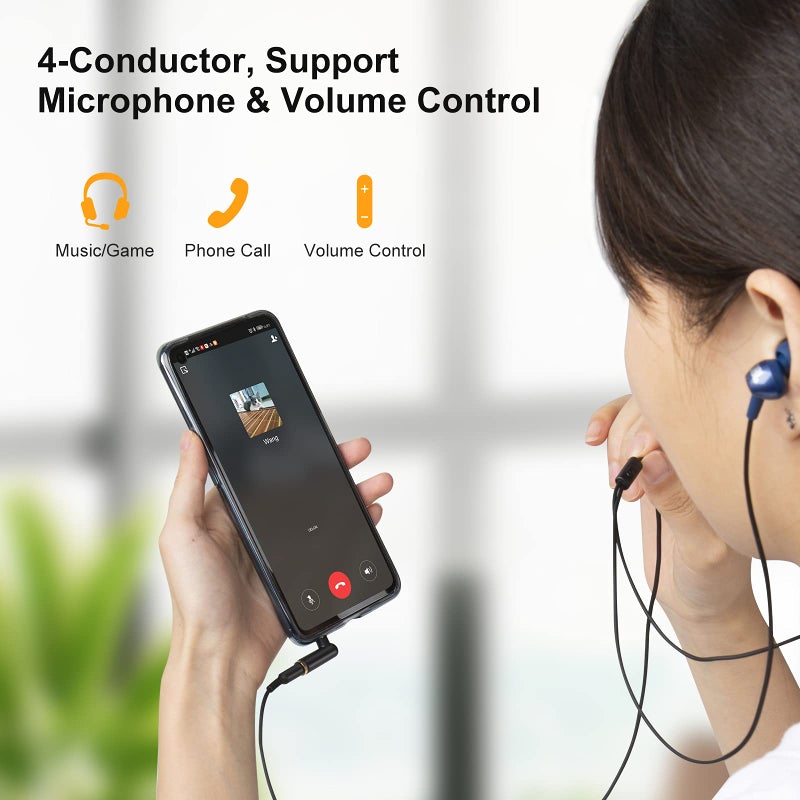 CableCreation Angle 3.5mm Audio Adapter, 1/8 TRRS Stereo Headphone Connector Male to Female Compatible with Headset, Tablets, MP3 Players,Game Controller,Speakers,Black - Image 4